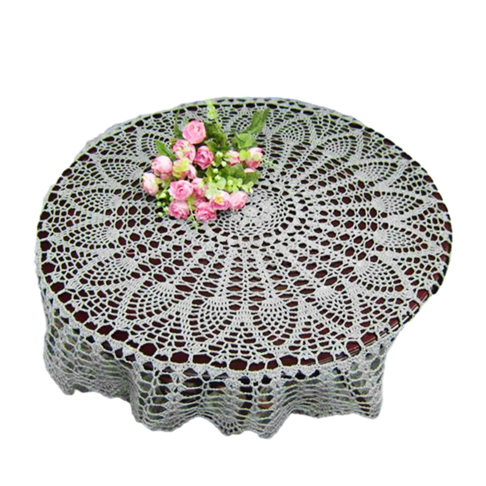 Details about   Vintage Hand Crochet Lace Tablecloth Dining Table Cloth Cover Wedding Home Decor 
